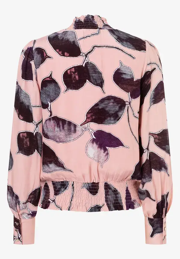 More & More Viskosebluse, Blätterprint, Herbst-Kollektion Fabrikladen