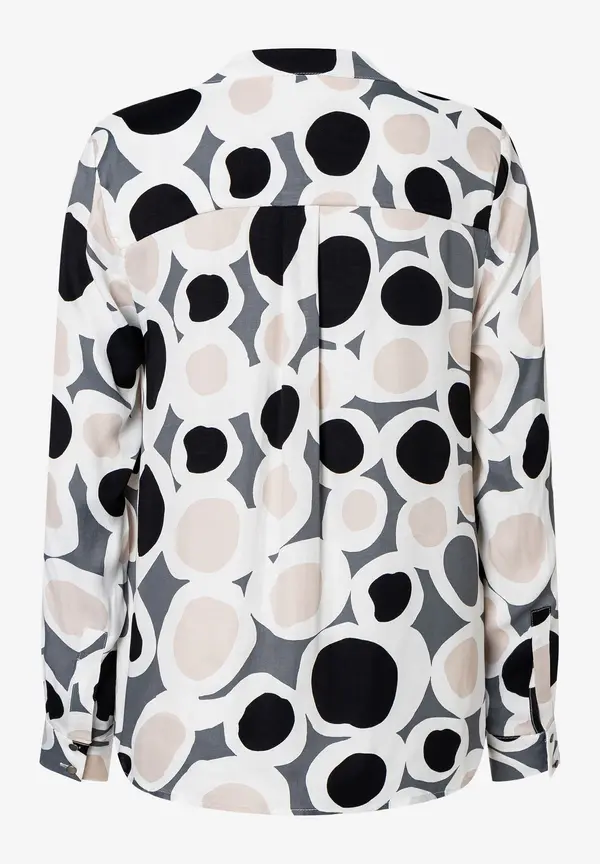 More & More Printbluse, ecru/grau/schwarz, Herbst-Kollektion Verkauf