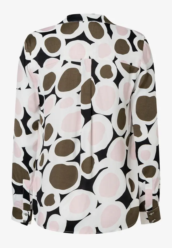 More & More Printbluse, rosé/olive/schwarz, Herbst-Kollektion Angebote