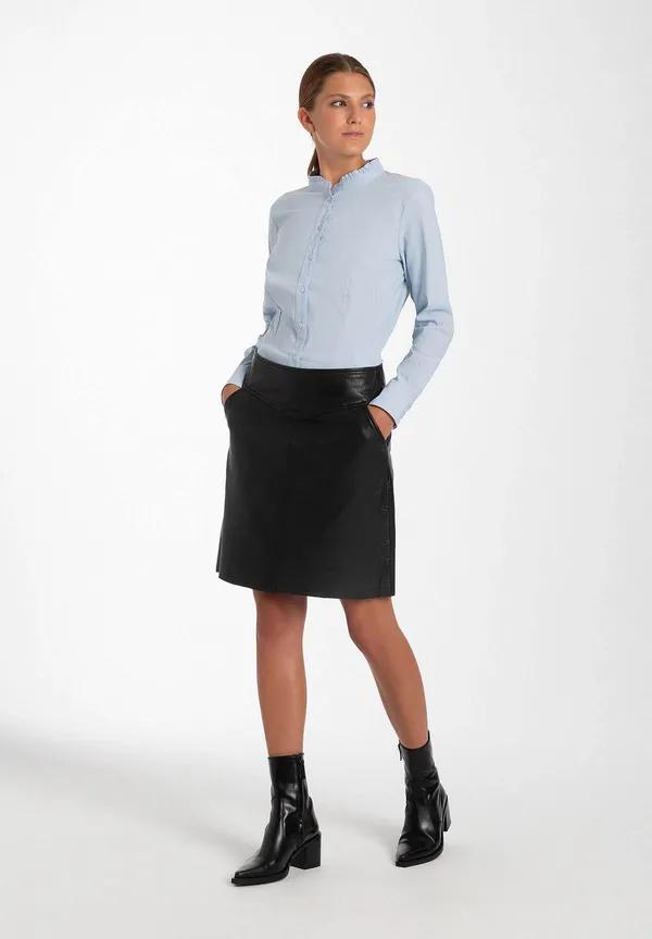 More & More Baumwoll/Stretch Bluse, hellblau, Herbst-Kollektion im Angebot