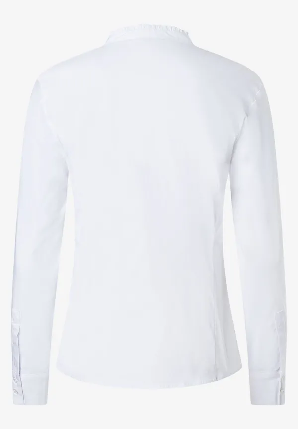 More & More Baumwoll/Stretch Bluse, weiß, Herbst-Kollektion Fabrikverkauf