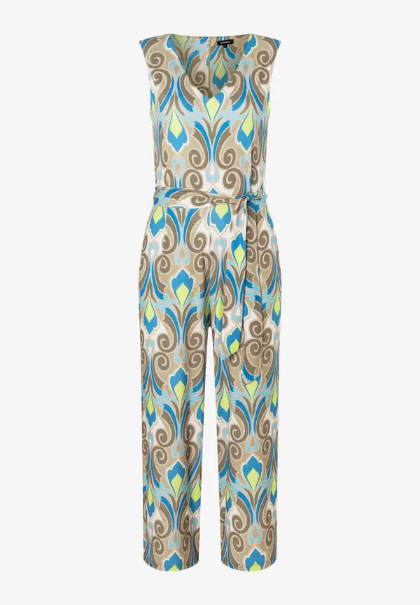 More & More Jersey Jumpsuit, Ornament-Print, lime/khaki/blau Versandkostenfrei