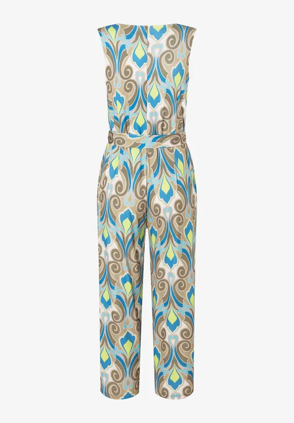 More & More Jersey Jumpsuit, Ornament-Print, lime/khaki/blau Versandkostenfrei