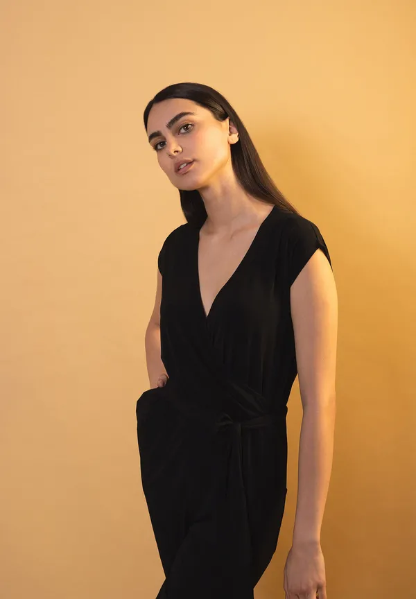 More & More Jersey-Jumpsuit, schwarz, Sommer-Kollektion Exklusivangebot
