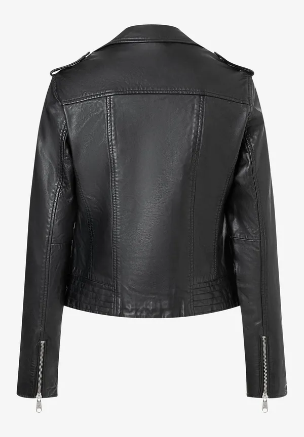 More & More Biker-Lederjacke, schwarz, Herbst-Kollektion Black Friday