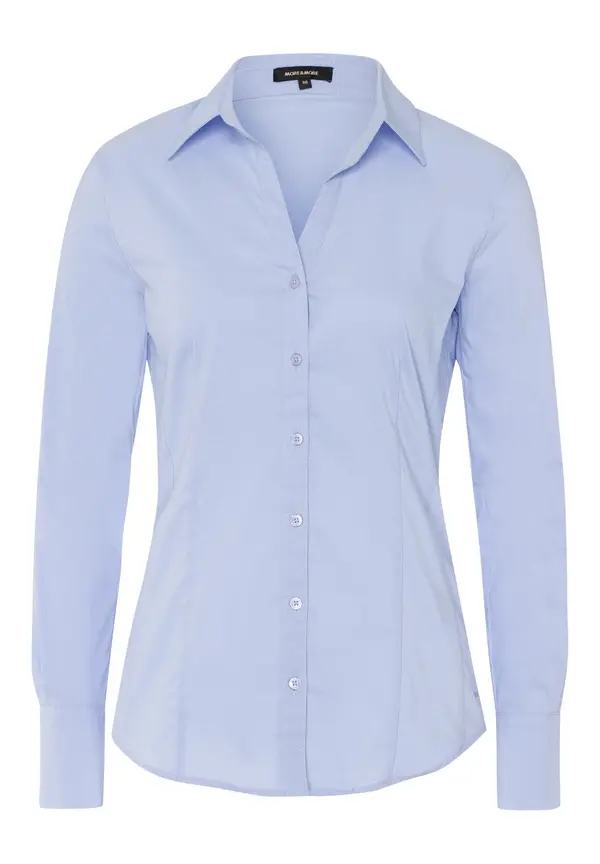 More & More Businessbluse, hellblau Valentinstagsangebot
