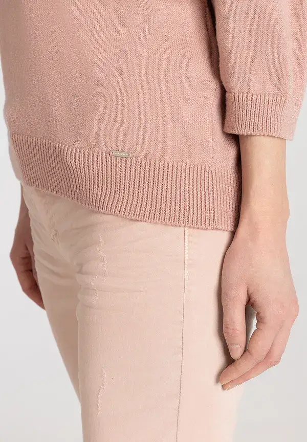 More & More V-Neck Pullover, rosa, Frühjahres-Kollektion Jubiläumsangebot