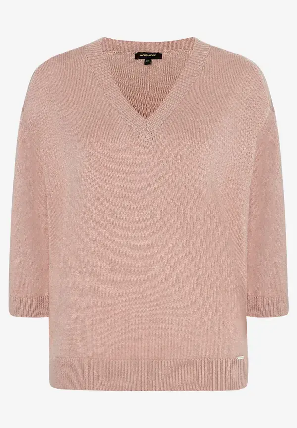 More & More V-Neck Pullover, rosa, Frühjahres-Kollektion Jubiläumsangebot