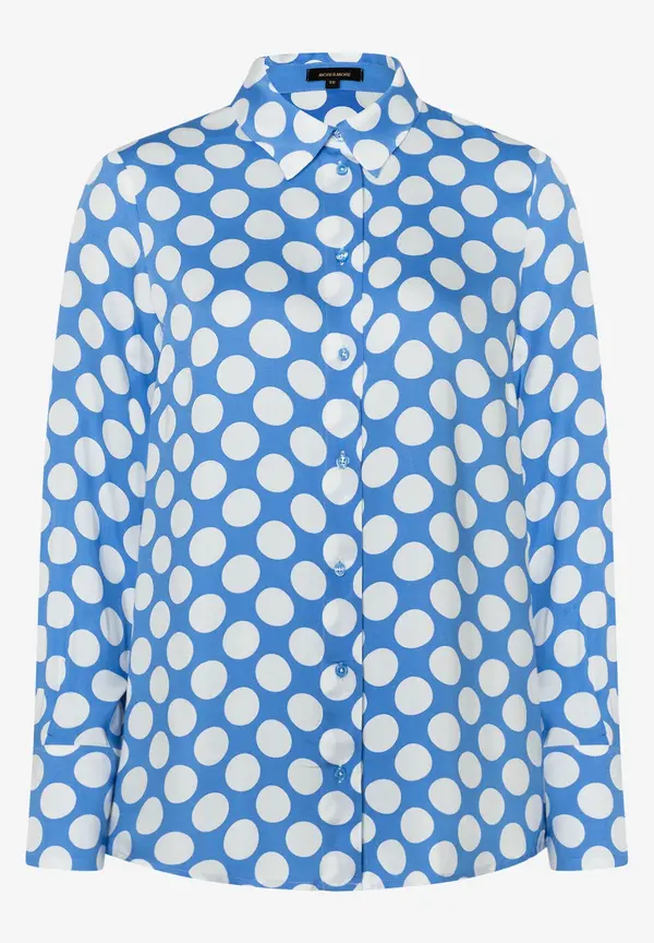 More & More Tupfenbluse, hellblau/ecru, Frühjahrs-Kollektion Saisonale Angebote