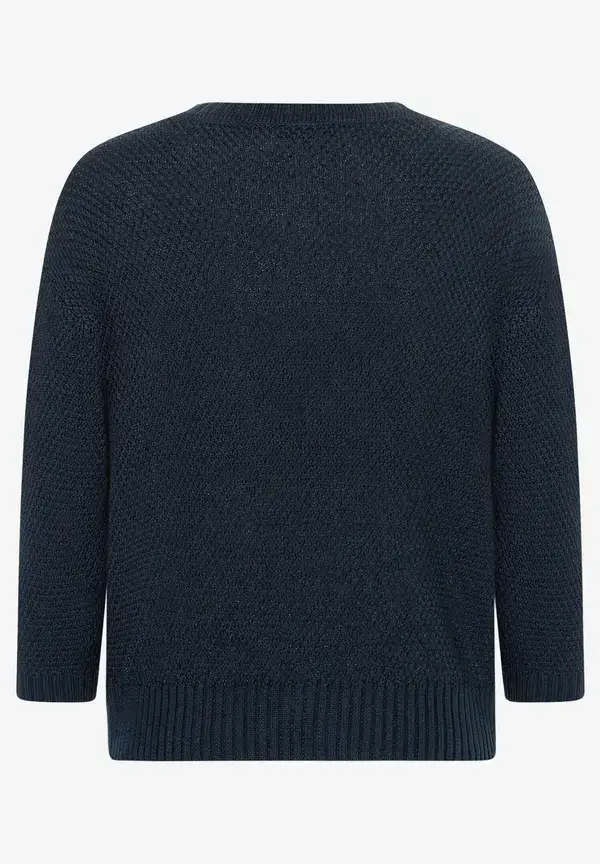 More & More Strukturpullover, 3/4 Arm, marine, Frühjahrs-Kollektion Räumungsverkauf