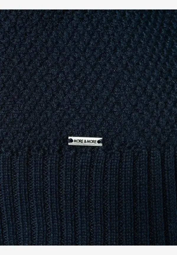More & More Strukturpullover, 3/4 Arm, marine, Frühjahrs-Kollektion Räumungsverkauf