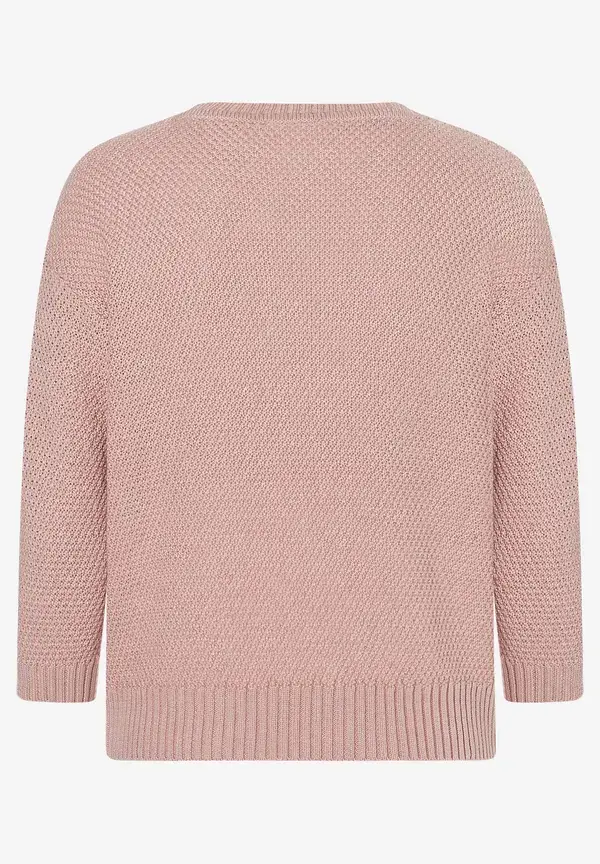 More & More Strukturpullover, 3/4 Arm, rosa, Frühjahrs-Kollektion Sonderangebote