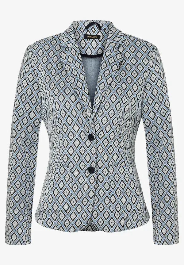 More & More Jerseyblazer mit Jacquardmuster, Frühjahrs-Kollektion Tiefpreis