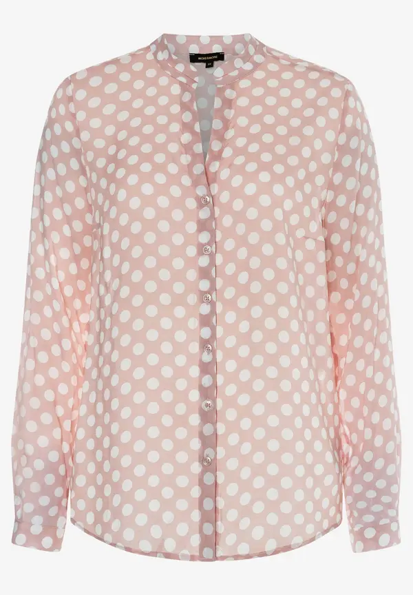 More & More Viskosebluse mit Tupfenprint, rosa/weiß, Frühjahrs-Kollektion Neueste Stile