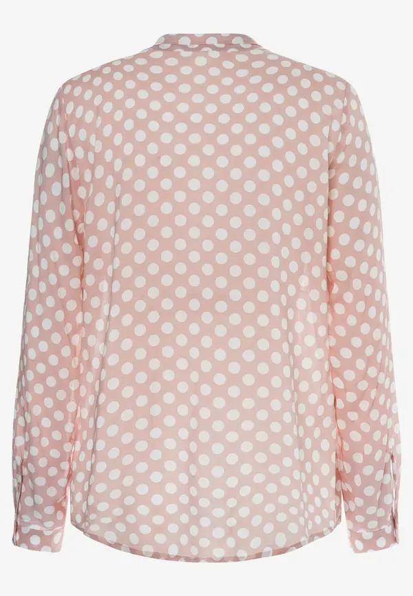 More & More Viskosebluse mit Tupfenprint, rosa/weiß, Frühjahrs-Kollektion Neueste Stile