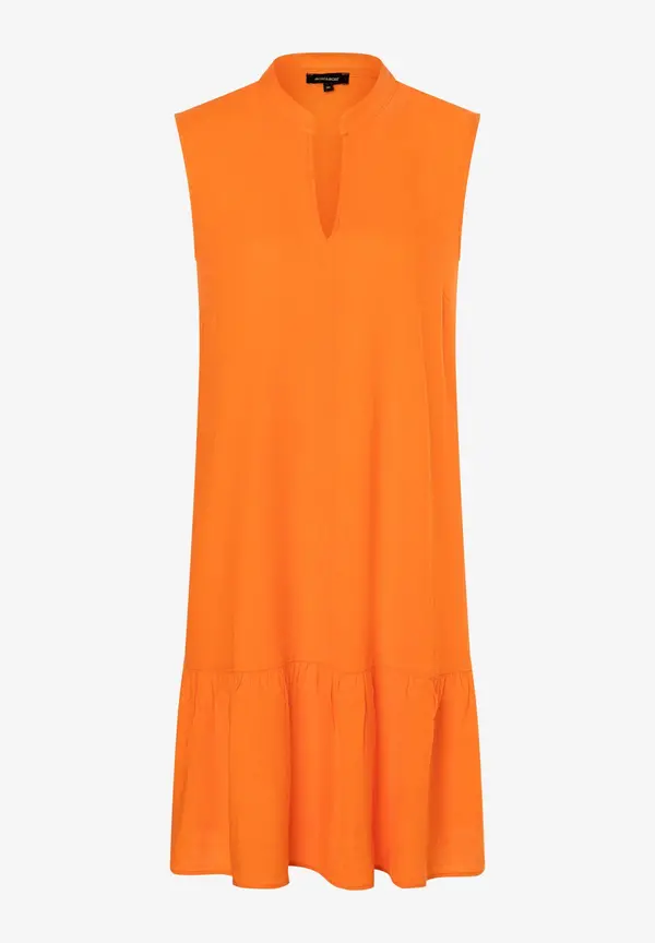 More & More Leinen/Viskose Kleid, fresh orange, Sommer-Kollektion Super Rabatt