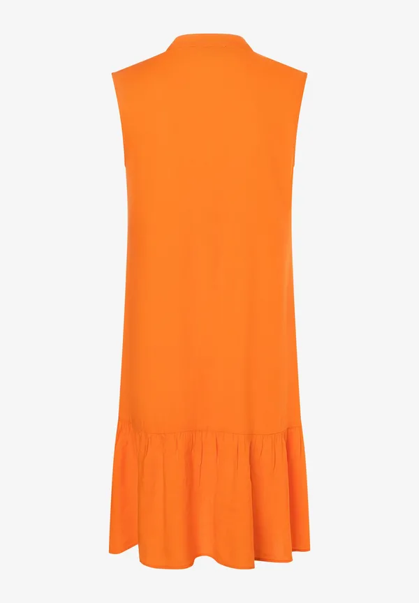 More & More Leinen/Viskose Kleid, fresh orange, Sommer-Kollektion Super Rabatt