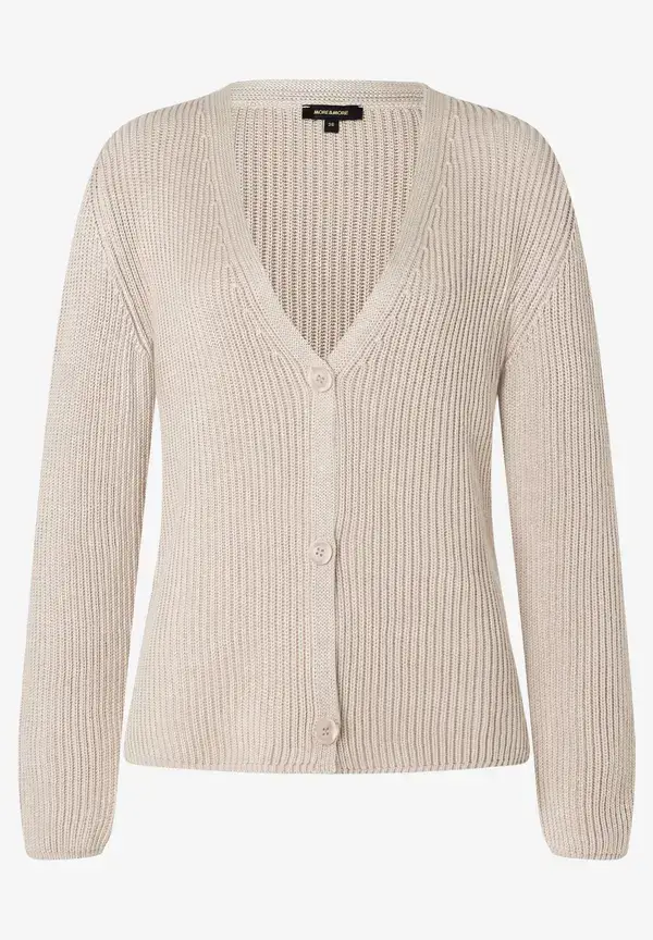 More & More Cardigan, Rippe, sand 50% Rabatt mit kostenlosem Versand