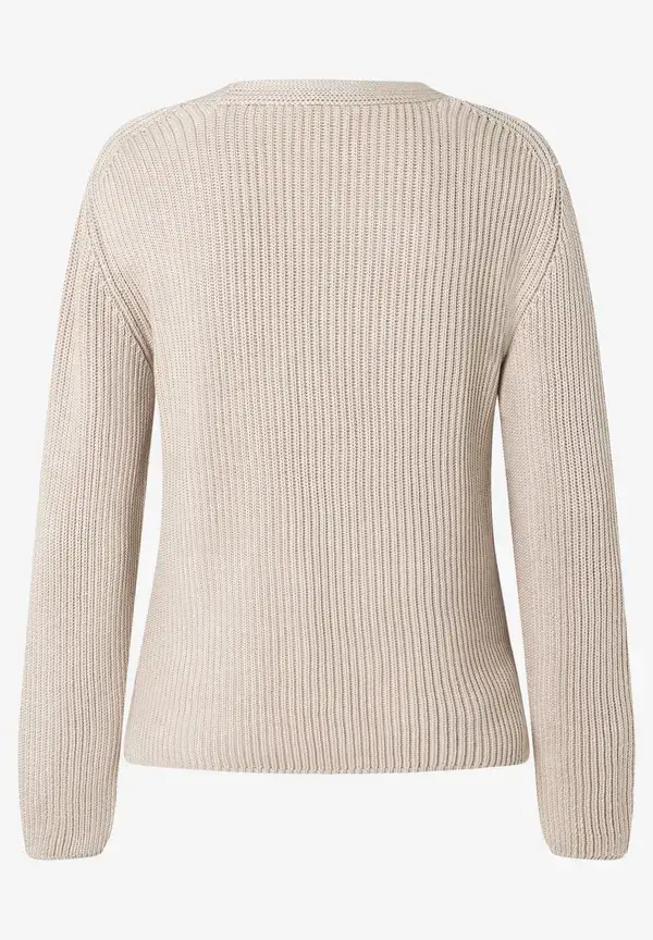 More & More Cardigan, Rippe, sand 50% Rabatt mit kostenlosem Versand