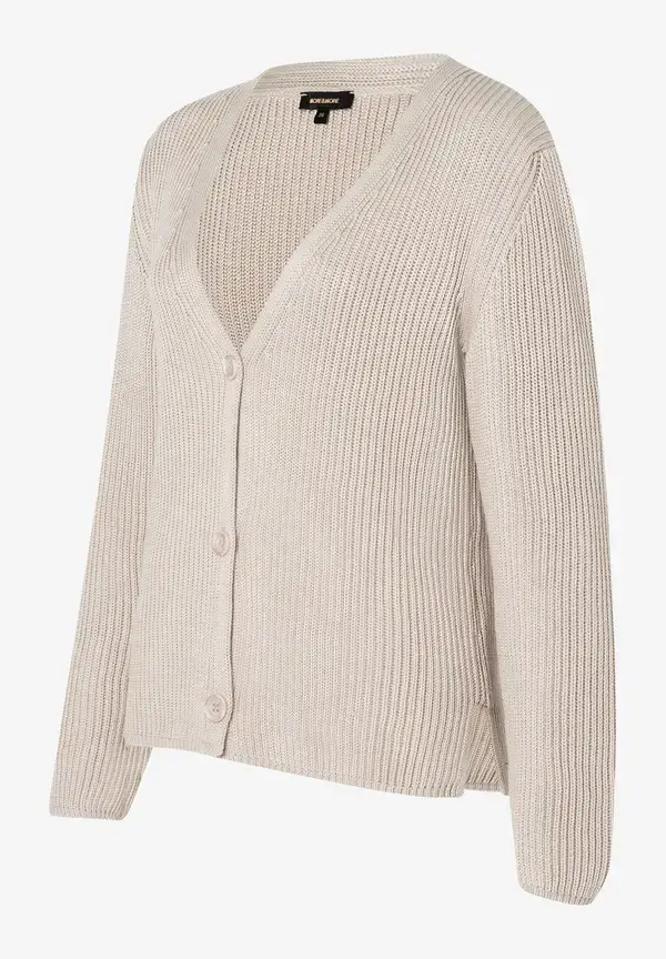 More & More Cardigan, Rippe, sand 50% Rabatt mit kostenlosem Versand