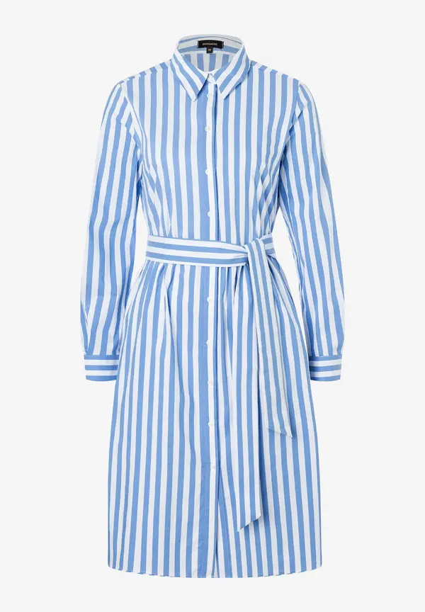 More & More Hemdblusenkleid mit Streifenmuster, blau/weiß, Frühjahrs-Kollektion Begrenzt auf 3 Tage