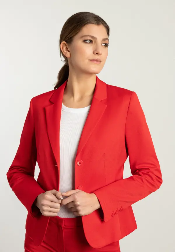 More & More Blazer mit feiner Struktur, rot, Frühjahrs-Kollektion Speichern exportieren