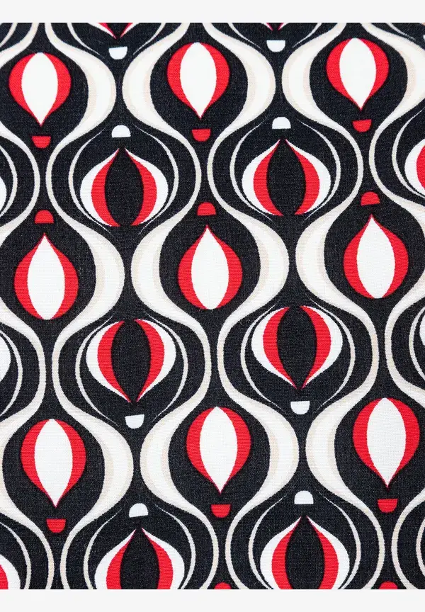 More & More Viskosebluse, grafischer Print, marine/rot, Frühjahrs-Kollektion Im Verkauf
