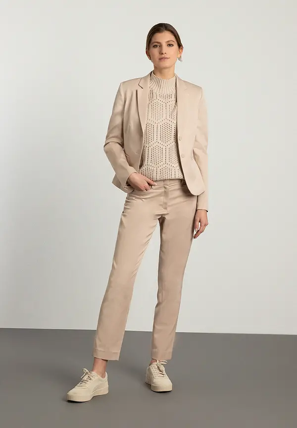 More & More Anzughose mit feiner Struktur, beige, Frühjahrs-Kollektion 2025
