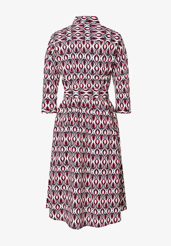 More & More Hemdblusenkleid, grafischer Print, marine/rot, Frühjahrs-Kollektion Online