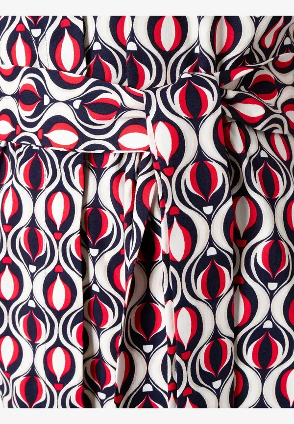 More & More Hemdblusenkleid, grafischer Print, marine/rot, Frühjahrs-Kollektion Online