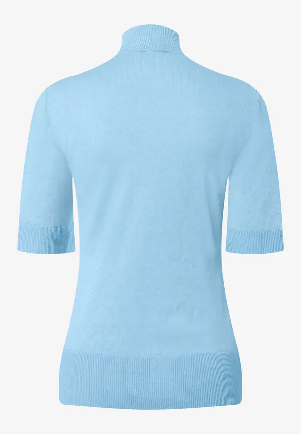 More & More Kurzarm-Pullover mit Kaschmir, hellblau, Frühjahrs-Kollektion Outlet