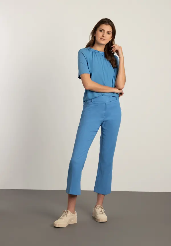 More & More strukturierte Anzughose, blue breeze, Frühjahrs-Kollektion Angebote