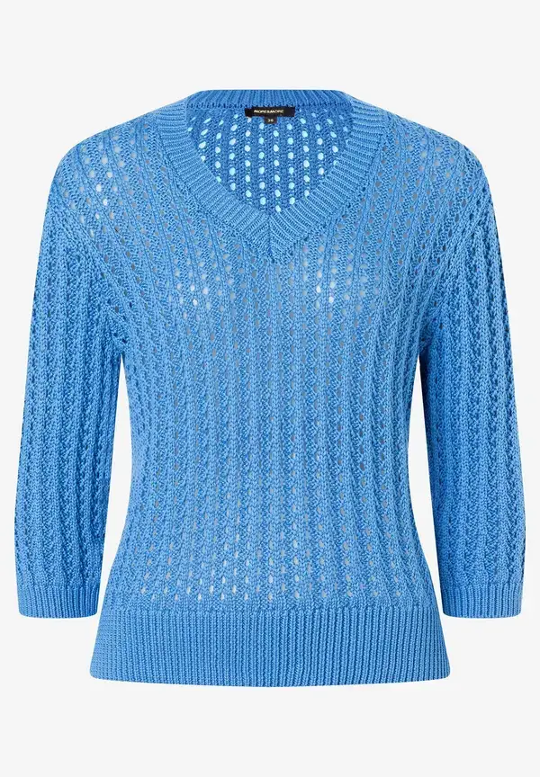 More & More Ajour Pullover mit 3/4 Arm, blue breeze, Frühjahrs-Kollektion Meist gekauft