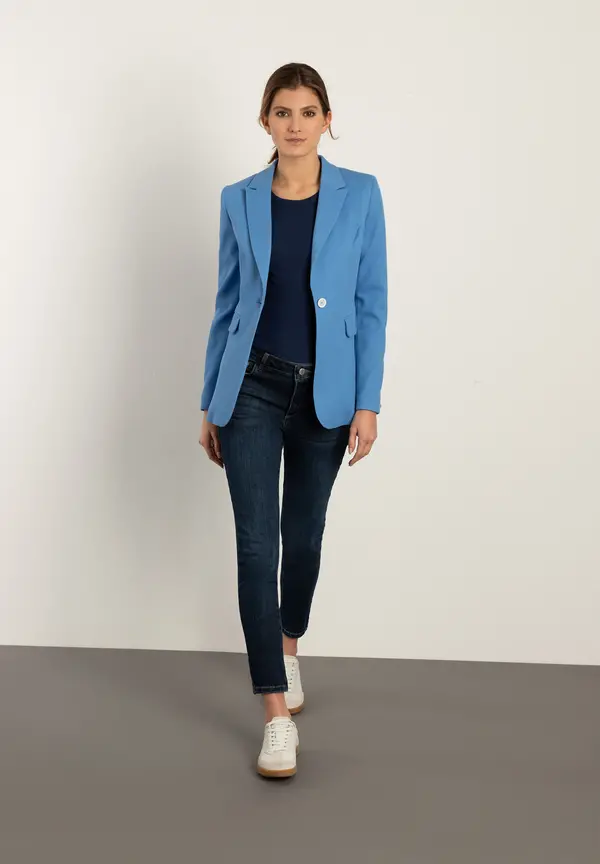 More & More strukturierter Blazer, blue breeze, Frühjahrs-Kollektion Blitzverkäufe
