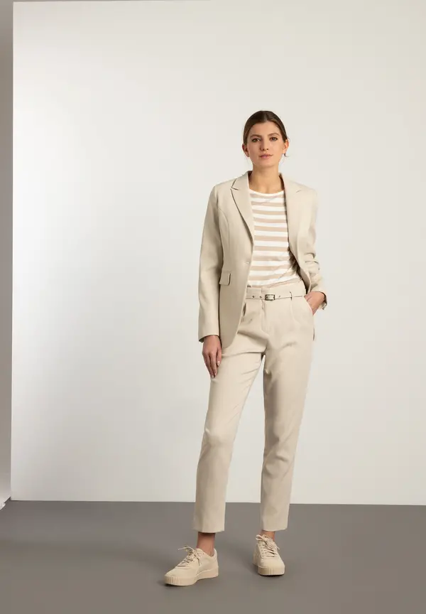 More & More strukturierter Blazer, almond, Frühjahrs-Kollektion Fabrik Onlineshop