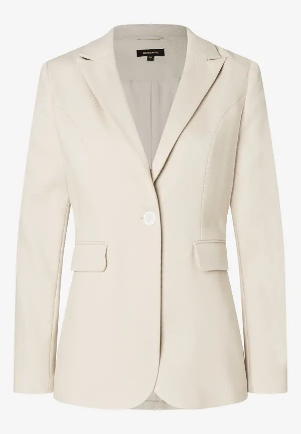 More & More strukturierter Blazer, almond, Frühjahrs-Kollektion Fabrik Onlineshop