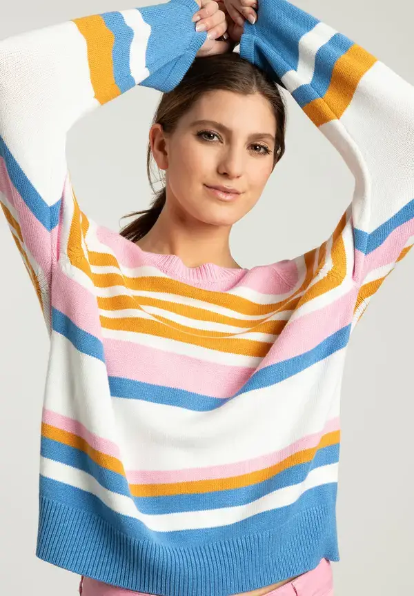 More & More Streifenpullover, multicolor, Frühjahrs-Kollektion Versandkostenfrei