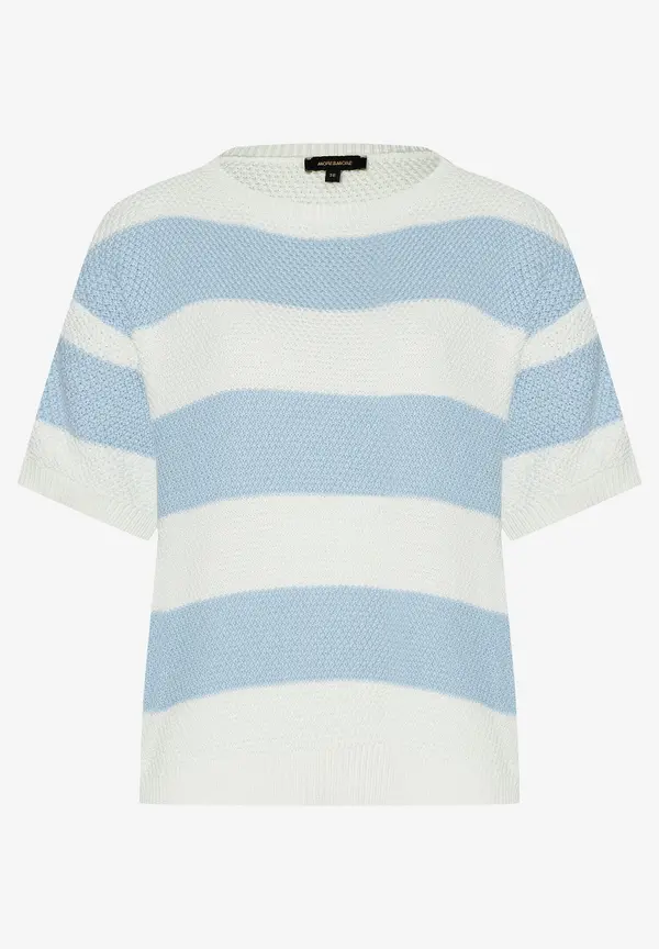 More & More Pullover, hellblau/ecru, Frühjahrs-Kollektion Großer Ausverkauf