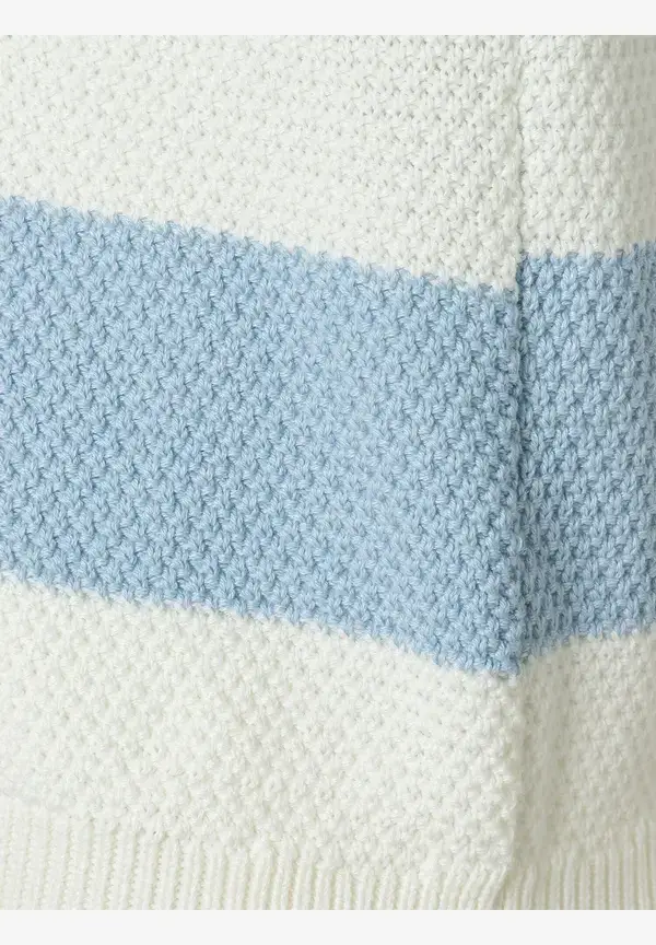 More & More Pullover, hellblau/ecru, Frühjahrs-Kollektion Großer Ausverkauf