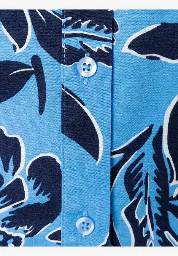 More & More Hemdbluse, Flowerprint, hellblau/marine, Frühjahrs-Kollektion Online Shopping