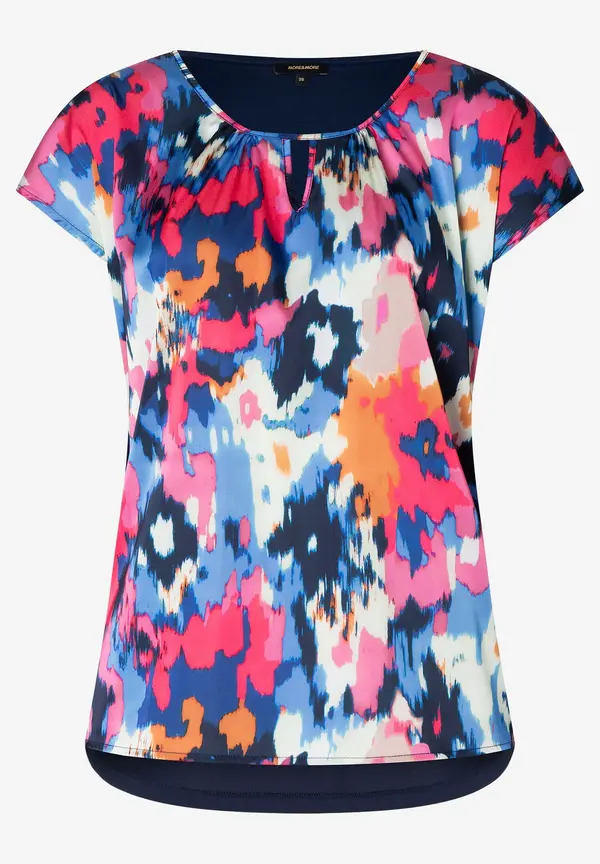 More & More Blusenshirt mit abstraktem Print, Frühjahrs-Kollektion Preisnachlass