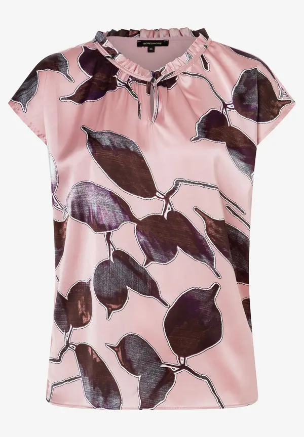 More & More Blusenshirt, Blätterprint, Herbst-Kollektion Zeitlich begrenztes Angebot