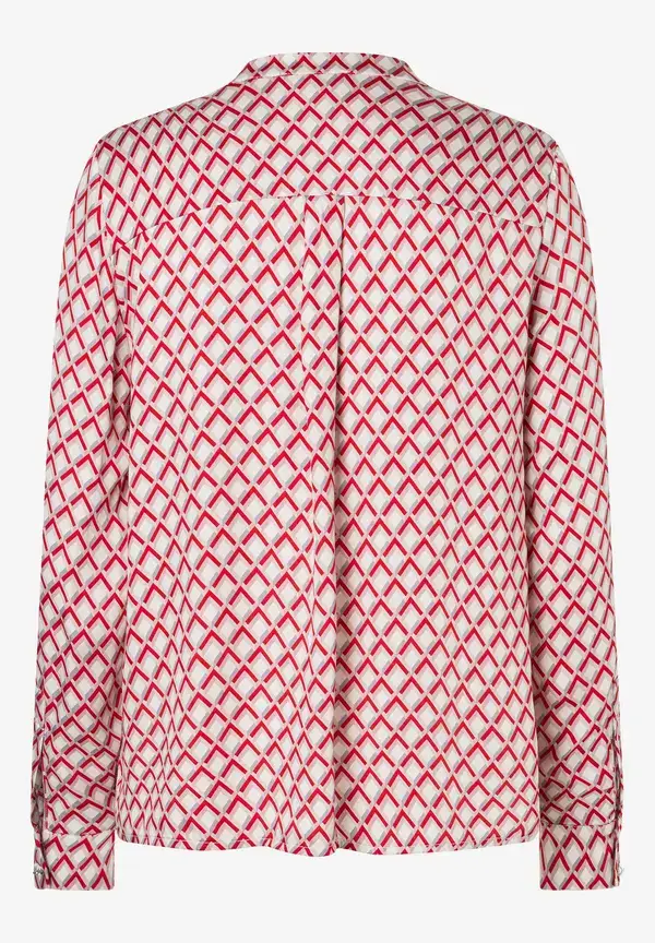 More & More Viskosebluse, rot/rosa/ecru, Herbst-Kollektion Neuheiten
