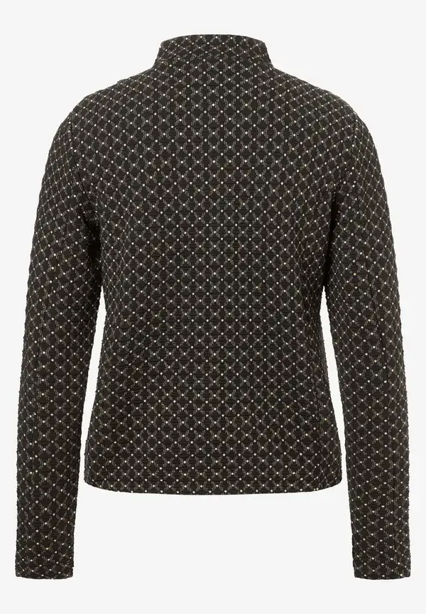 More & More Jerseyjacke mit Struktur, schwarz/beige, Herbst-Kollektion Kauf eins, bekomm eins gratis