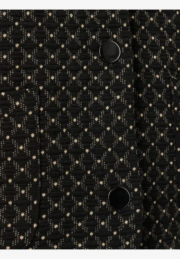 More & More Jerseyjacke mit Struktur, schwarz/beige, Herbst-Kollektion Kauf eins, bekomm eins gratis