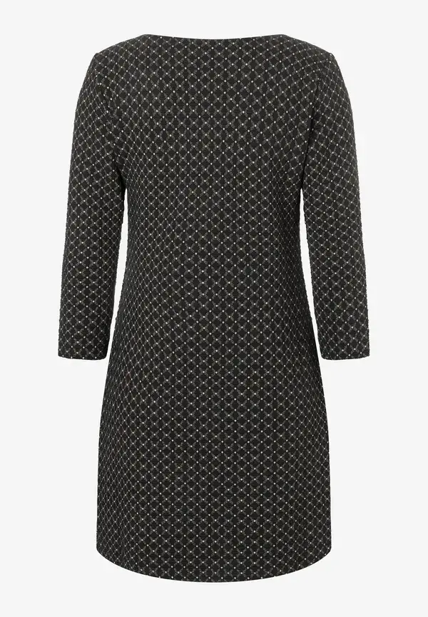 More & More Jerseykleid mit Struktur, schwarz/beige, Herbst-Kollektion Sonderangebote