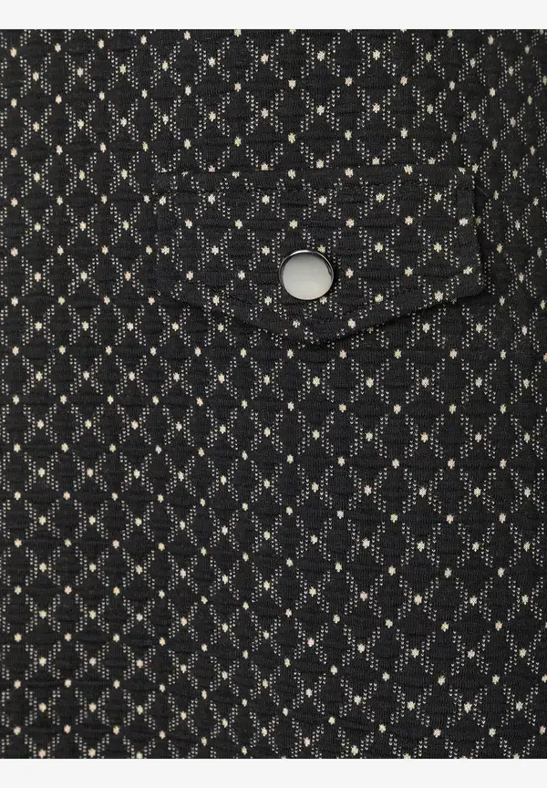 More & More Jerseykleid mit Struktur, schwarz/beige, Herbst-Kollektion Sonderangebote