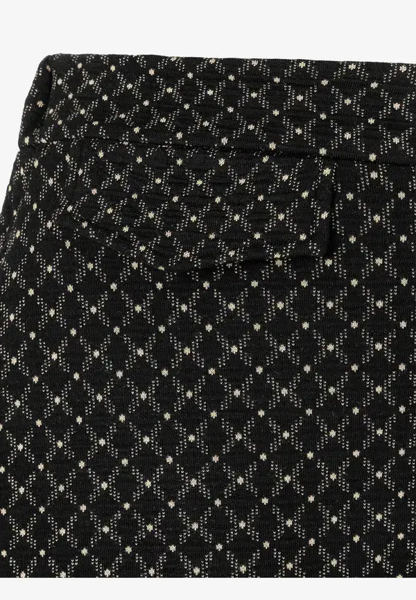 More & More Jerseyrock mit Struktur, schwarz/beige, Herbst-Kollektion Tiefpreis