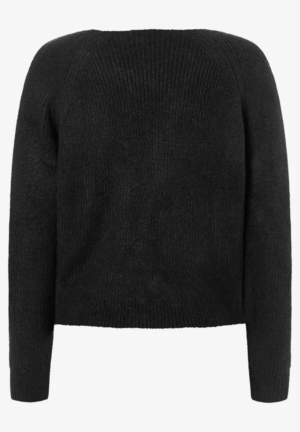 More & More Pullover mit Knotendetail, schwarz, Herbst-Kollektion Wochenangebot