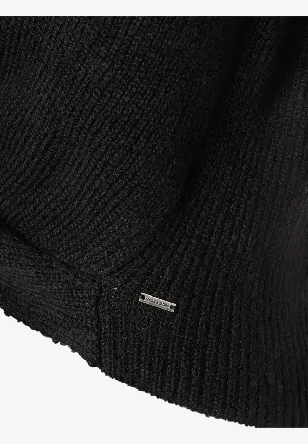 More & More Pullover mit Knotendetail, schwarz, Herbst-Kollektion Wochenangebot